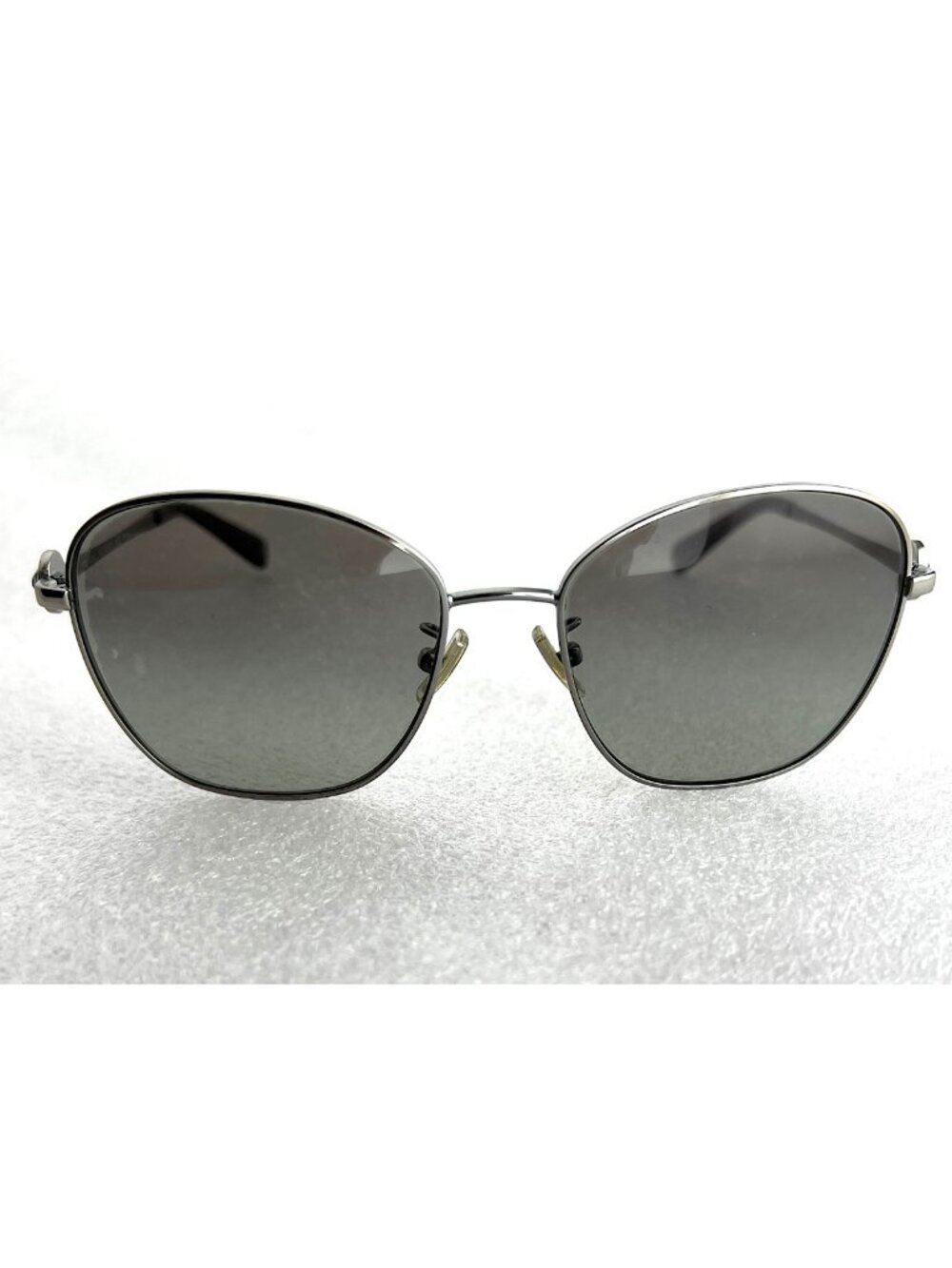 Womens Coach (L1070) Silver Gia Butterfly Pilot Crystal Sunglasses (HC7090B)